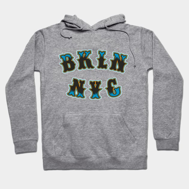 Brooklyn New York Font Fusion - Distinctive Typeface Design Hoodie by Boogosh